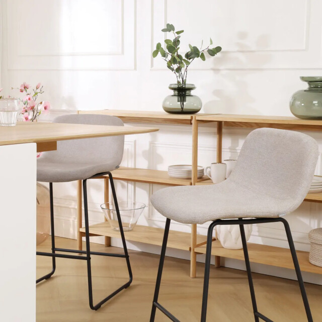Nolon Nino-mats barkruk zwart onderstel 75 cm 2418473 large