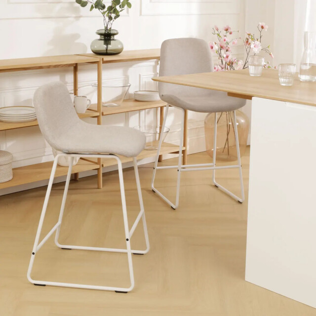 Nolon Nino-mats barkruk wit onderstel 75 cm 2418474 large