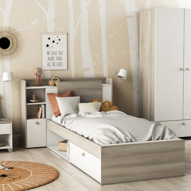 CaliCosy Bed van 90x190/200 cm met 1 lade en 1 vak l124,5 cm 2937230 large