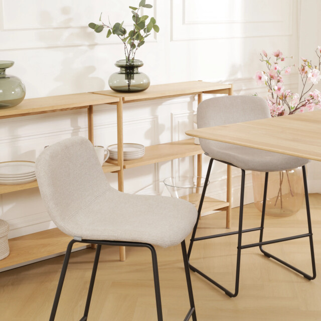 Nolon Nino-mats barkruk zwart onderstel 75 cm 2418473 large