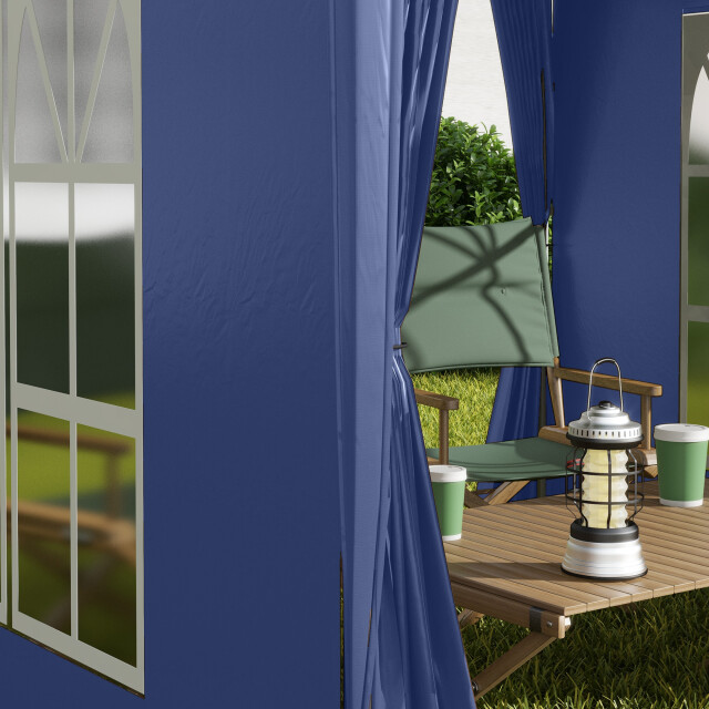 4goodz Outsunny partytent paviljoen 2x2 m opvouwbaar met 4 zijwanden en rits - 3171915 large