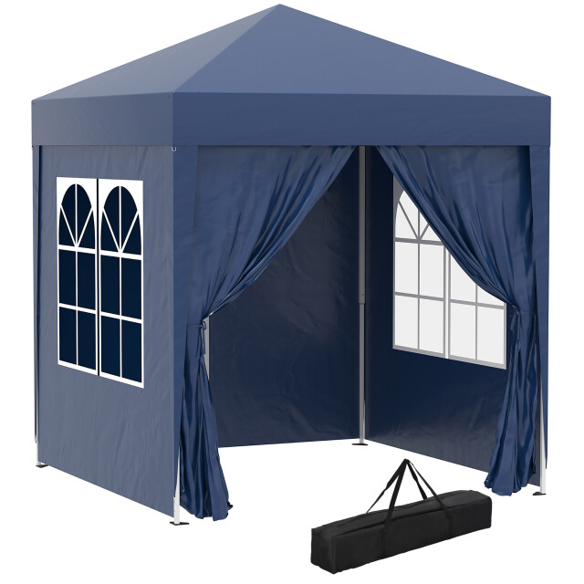 4goodz Outsunny partytent paviljoen 2x2 m opvouwbaar met 4 zijwanden en rits - 3171915 large