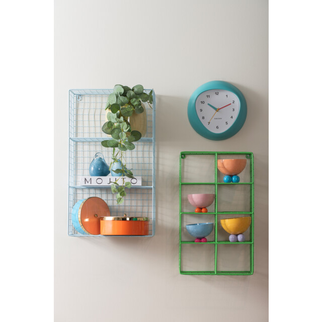 Karlsson wandklok funky vibes turquoise blue- Ø25,5cm 3062124 large