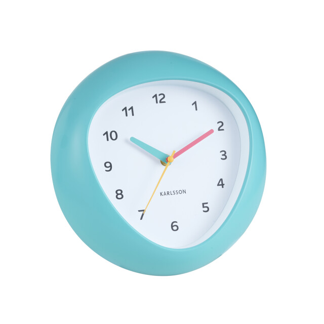 Karlsson wandklok funky vibes turquoise blue- Ø25,5cm 3062124 large