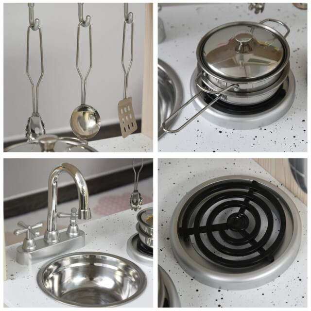 4goodz Uitgebreide speelkeuken kinderkeuken met toebehoren 30x74x81cm 3170181 large