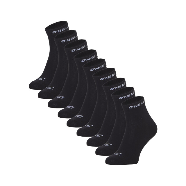 O'Neill Heren / dames enkelsokken quarter sokken 9-pack 750003-9P-ZWART large