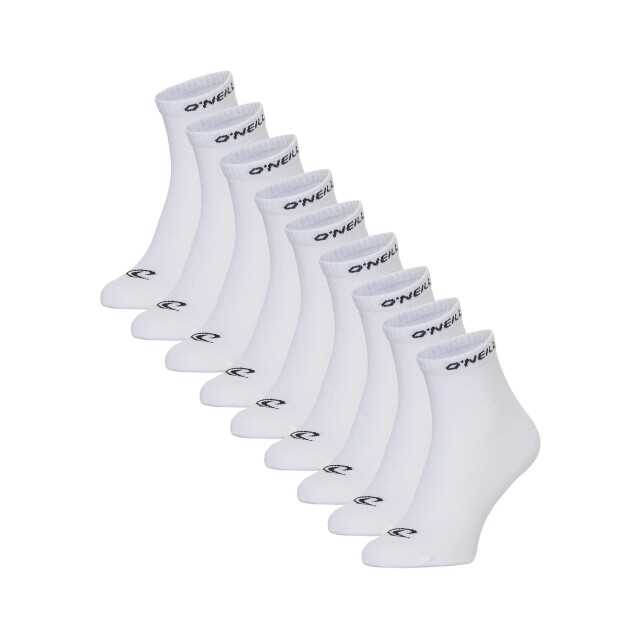 O'Neill Heren / dames enkelsokken quarter sokken 9-pack 750003-9P-WIT large