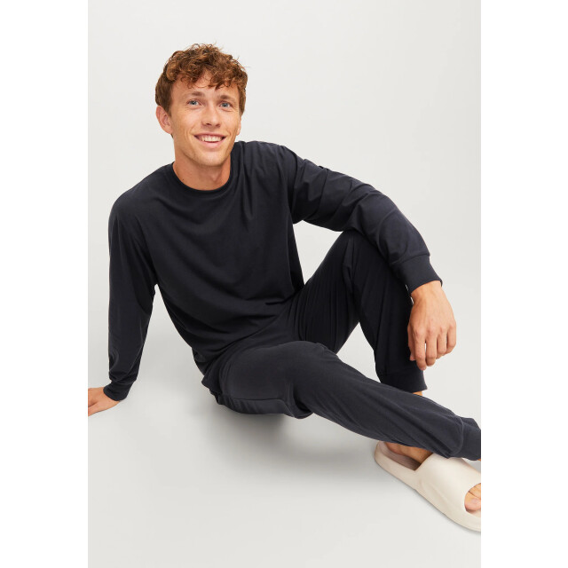 Jack & Jones Heren lounge pyjama set lang polyester 12268536-Black large