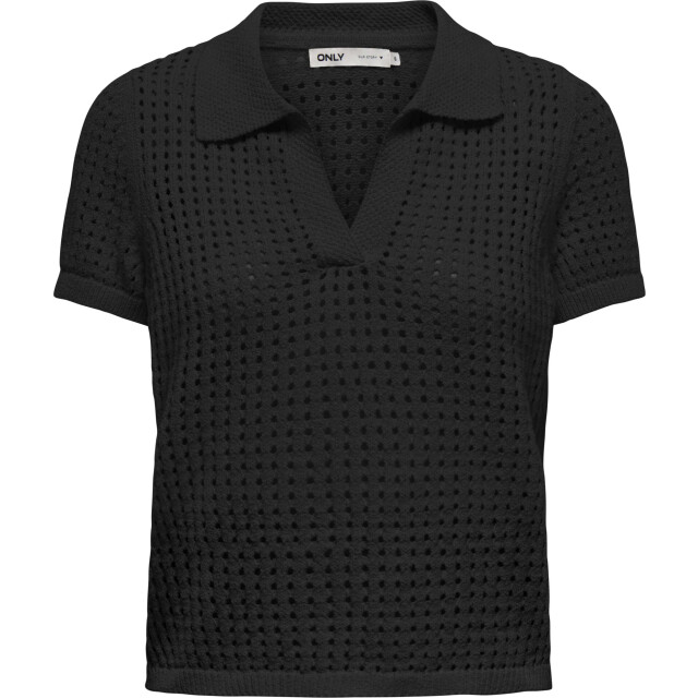 Only Onlannasofia life ss long polo knt black 15354851-177911 large