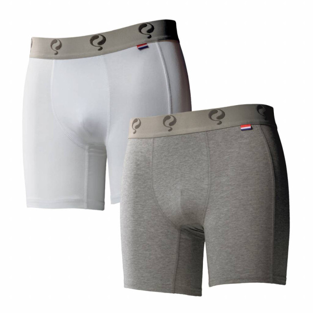 Q1905 Boxer 2-pack white / grey QMU-8000WG-S large