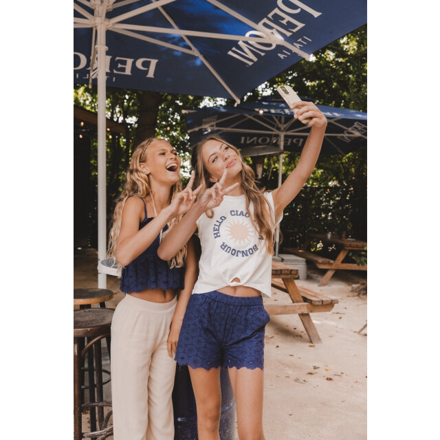 Looxs Revolution Zomer short meisjes - 2513-5673-191-Oxford blue large