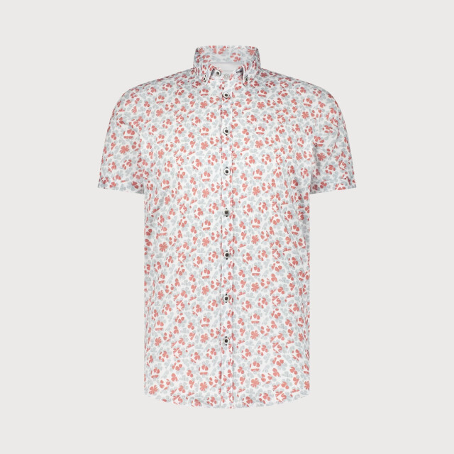 Blue Industry Het korte mouwen overhemd met bloemenprint | 5127.51-PINK large