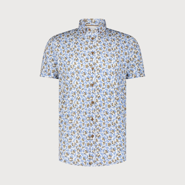 Blue Industry Het korte mouwen overhemd met bloemenprint | 5127.51-BLUE large