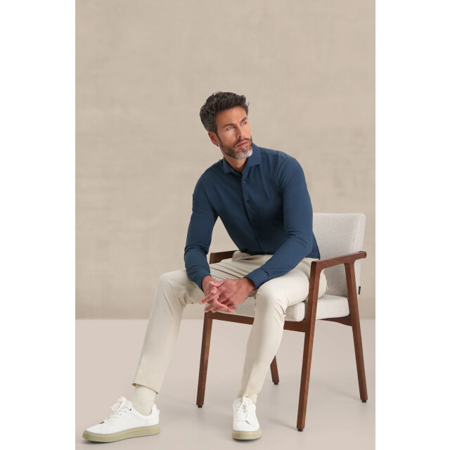Blue Industry Lounge jersey overhemd | 2191.22-DENIM large