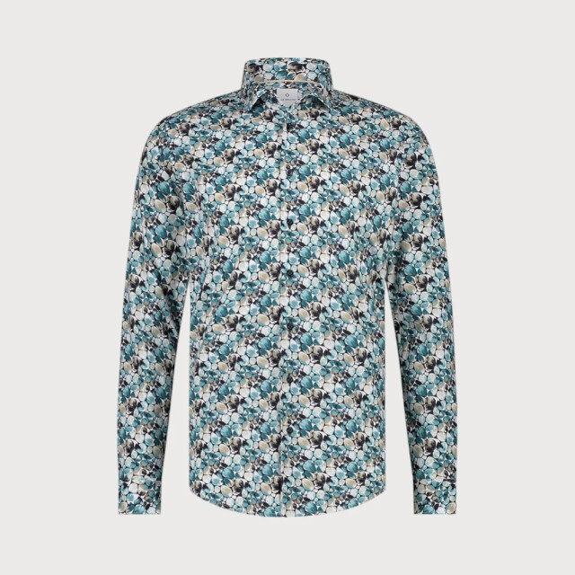 Blue Industry Stretch cotton overhemd | 4114.41-OCEAN large