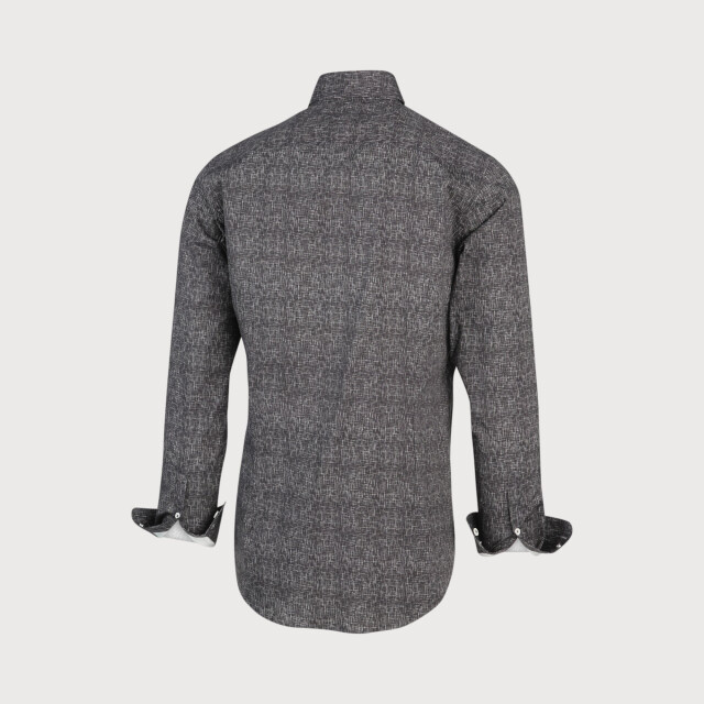 Blue Industry Bruin grafische print overhemd | 2123.22-BROWN large
