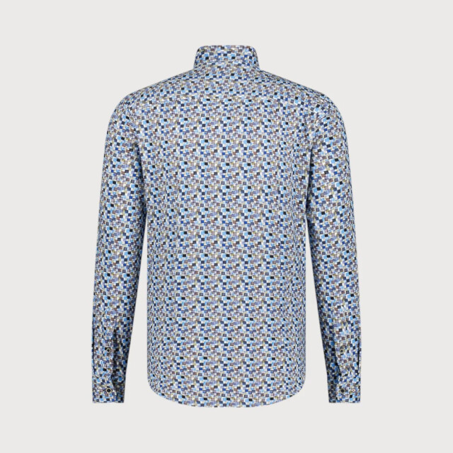 Blue Industry Ruitenmotief stretch overhemd | 3102.32-DENIM large