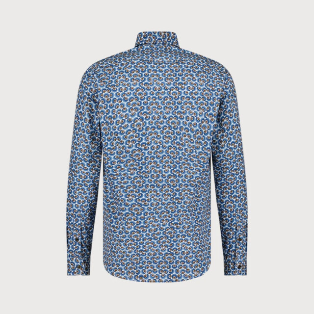 Blue Industry Katoenen print overhemd | 4116.41-KOBALT large