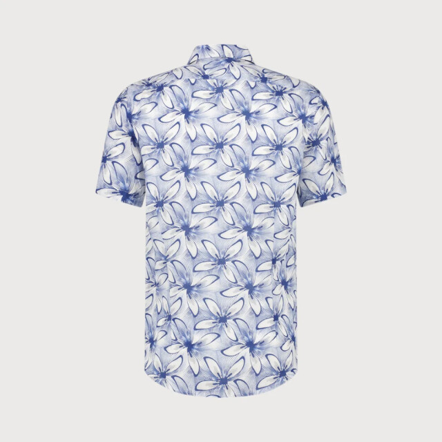 Blue Industry Cotton linnen overhemd korte mouw | 4135.41-KOBALT large