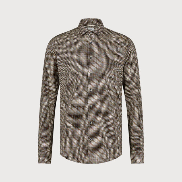 Blue Industry Stretch cotton grafisch shirt | 3115.32-NAVY large