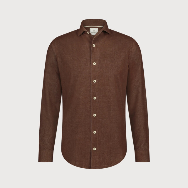 Blue Industry Uni katoenen overhemd | 4204.42-BROWN large