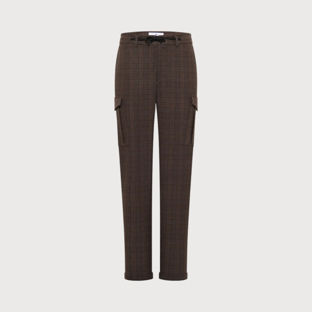 Blue Industry Chino, cargo broek bruin geruit | JEEP W22 - M7 large