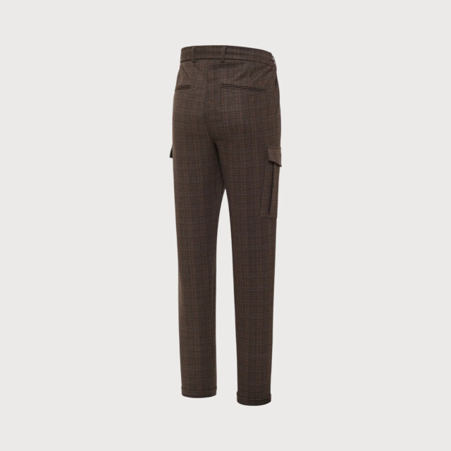 Blue Industry Chino, cargo broek bruin geruit | JEEP W22 - M7 large