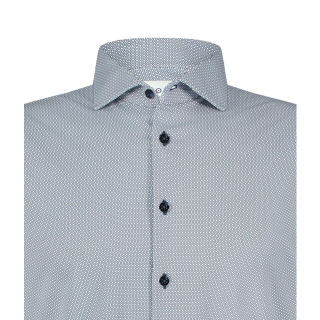 Blue Industry Het contrast microprint overhemd | 5101.51-INDIGO large