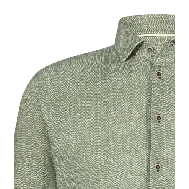 Blue Industry Het gemêleerde overhemd | 5103.51-GREEN large