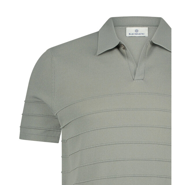 Blue Industry De knitted v-hals polo | KBIS25-M7 large
