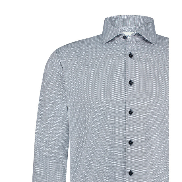 Blue Industry Het contrast microprint overhemd | 5101.51-INDIGO large
