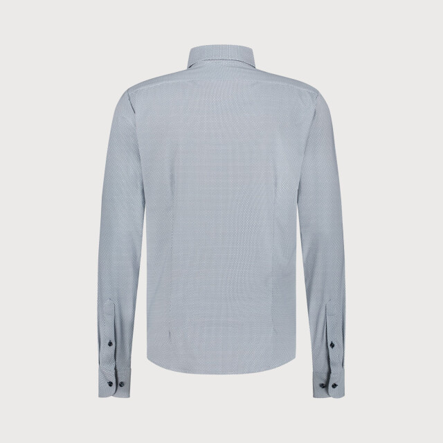 Blue Industry Het contrast microprint overhemd | 5101.51-INDIGO large