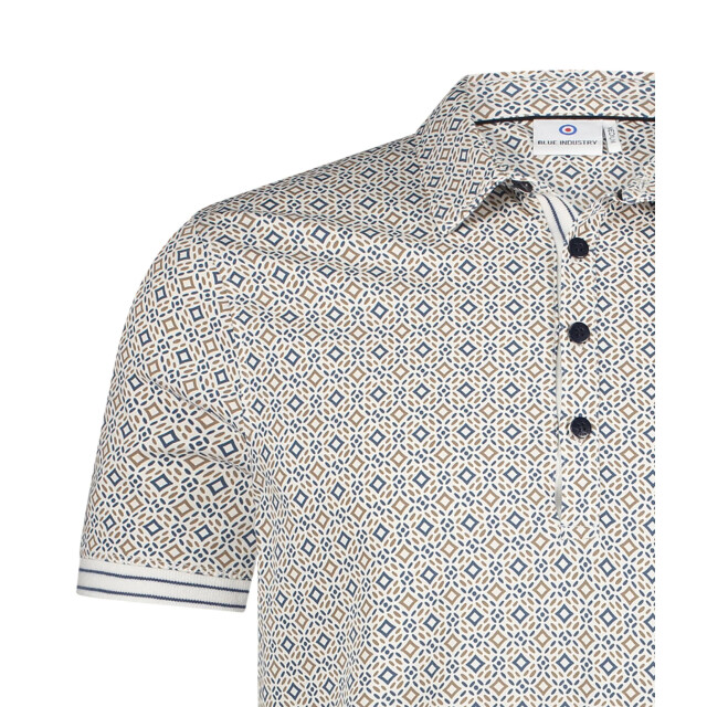Blue Industry De microprint polo | KBIS25-M35 large