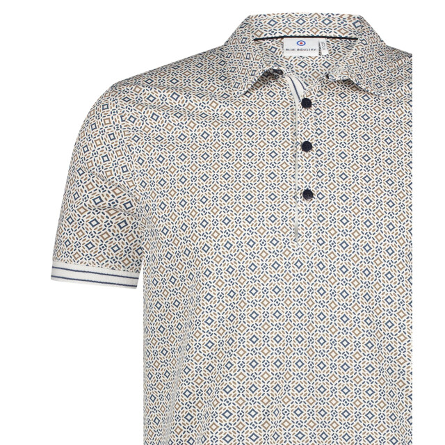 Blue Industry De microprint polo | KBIS25-M35 large