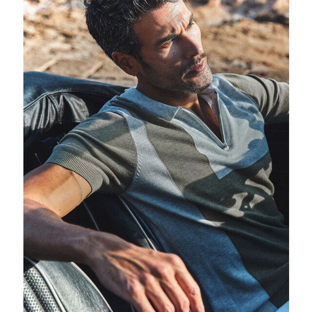 Blue Industry De grafische polo met ritssluiting | KBIS25-M19 large