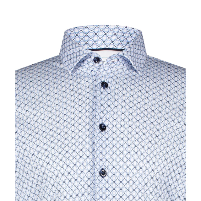 Blue Industry Het geometrische print overhemd | 5108.51-BLUE large