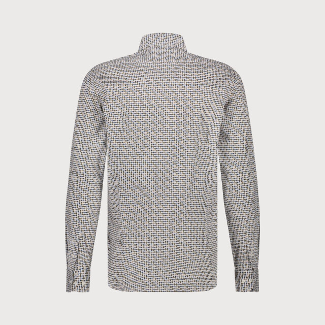 Blue Industry Het retro print overhemd | 5118.51-SAND large