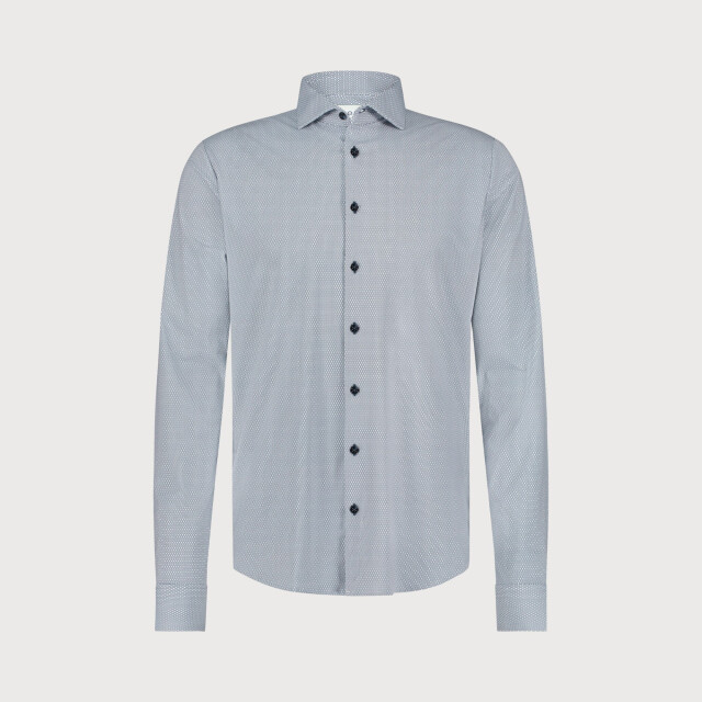 Blue Industry Het contrast microprint overhemd | 5101.51-INDIGO large