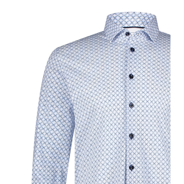 Blue Industry Het geometrische print overhemd | 5108.51-BLUE large