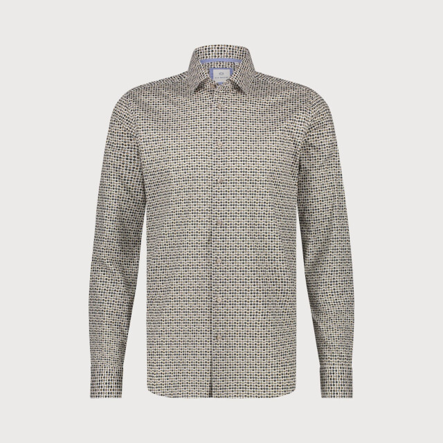 Blue Industry Het retro print overhemd | 5118.51-GREEN large