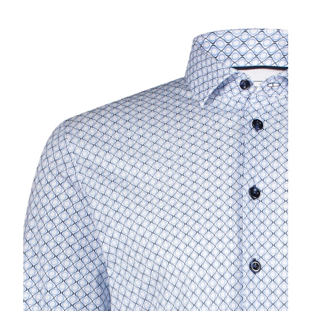 Blue Industry Het geometrische print overhemd | 5108.51-BLUE large