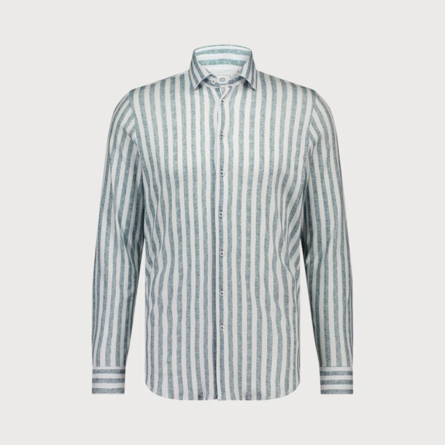 Blue Industry Streepmotief jersey overhemd | 4108.41-OCEAN large