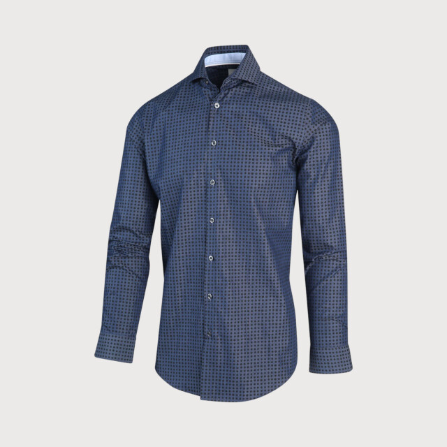 Blue Industry Stippenprint overhemd | 2105.22-NAVY large