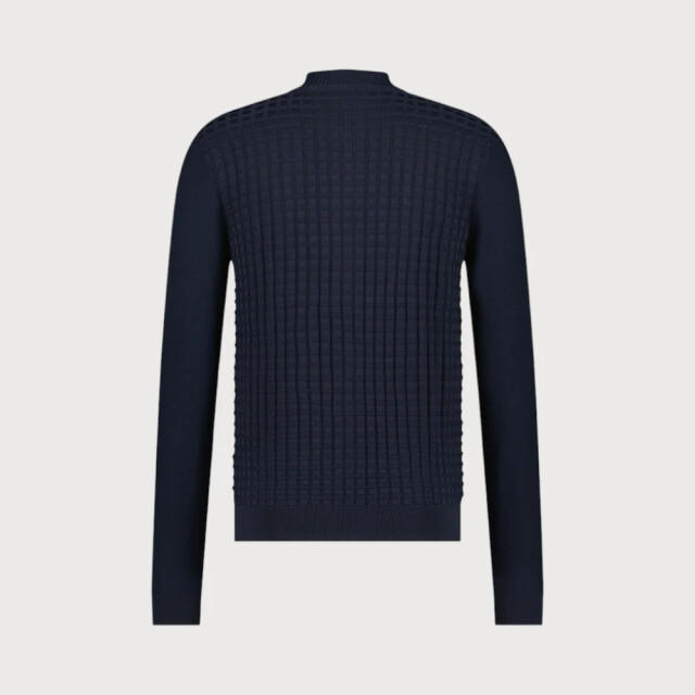 Blue Industry Structuur gebreid rits vest | KBIW23-M3 large