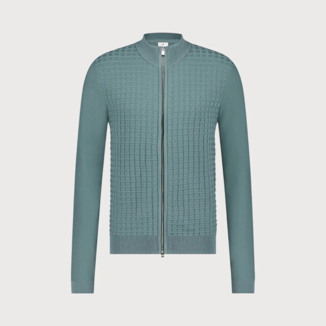 Blue Industry Structuur gebreid rits vest | KBIW23-M3 large