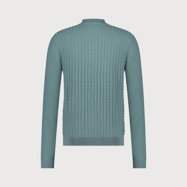 Blue Industry Structuur gebreid rits vest | KBIW23-M3 large