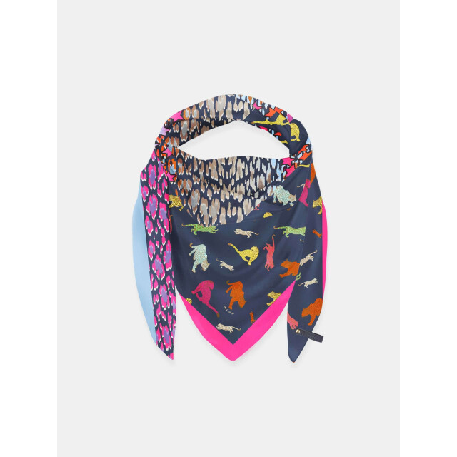 Mucho Gusto ® zijden sjaal st. tropez luipaardpatroon MUCHO GUSTO® Zijden Sjaal St. Tropez - Luipaardpatroon large