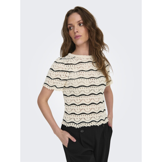 Only onlannasofia life ss stripe o-neck 15318123 black 06712.999.0118 large