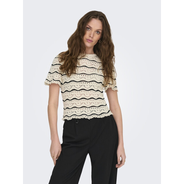 Only onlannasofia life ss stripe o-neck 15318123 black 06712.999.0118 large