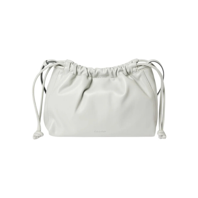 Calvin Klein Tas dames met vetersluiting Calvin Klein Jeans Lichtgrijs Schoudertas Met Label large